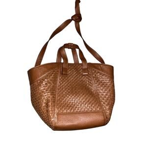 Wilsons Leather Brown Woven Shoulder Bag